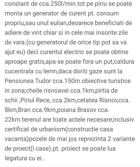 Teren de 1000 mp, în Central