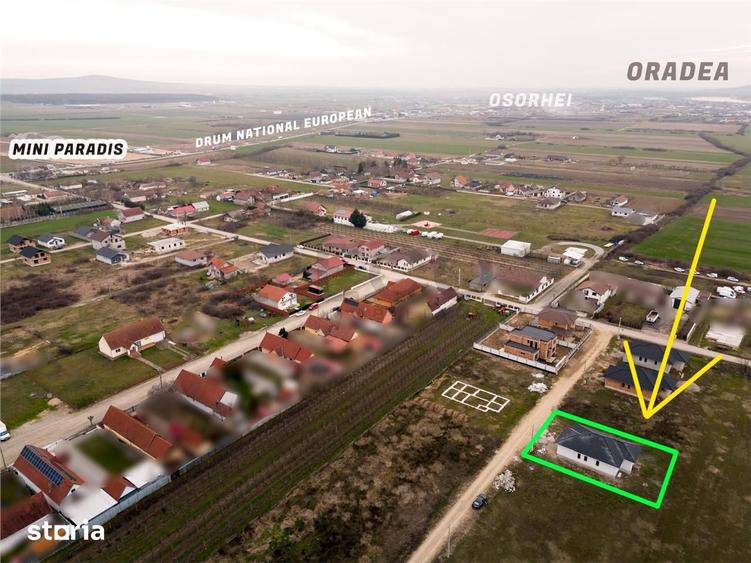 Casă cu 3 camere cu Teren 568 Mp în Oșorhei