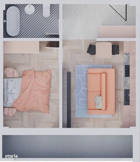 Apartament cu 2 camere în Lumina