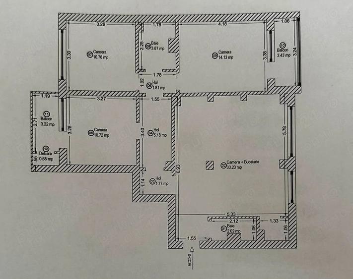 Apartament cu 4 camere decomandat în Circumvalațiunii