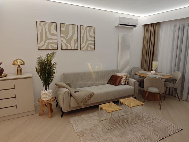 Apartament cu 2 camere semidecomandat, mobilat în Pipera