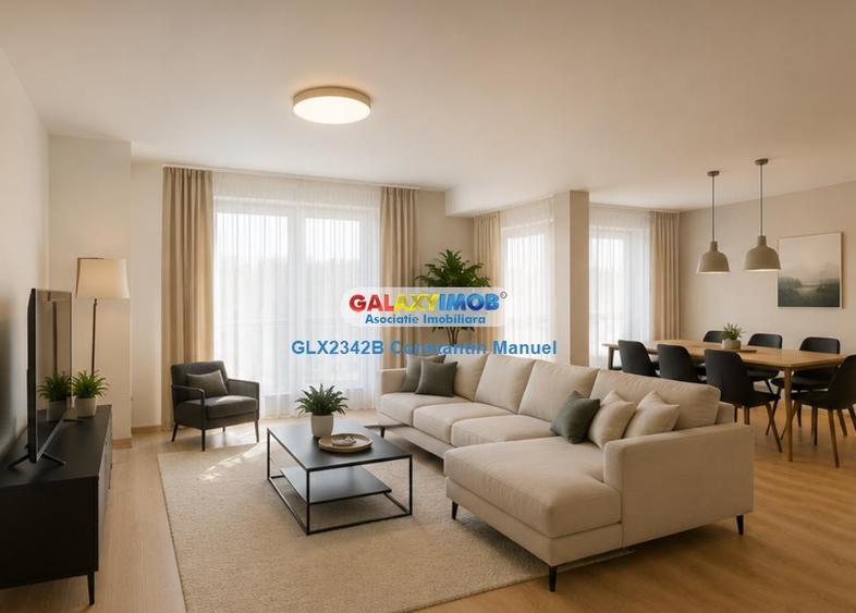 Apartament cu 3 camere decomandat, mobilat în Herăstrău