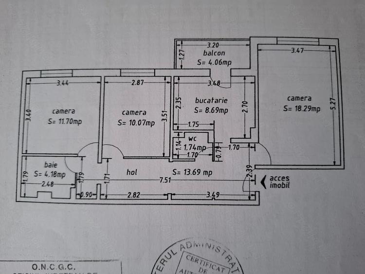 Apartament cu 3 camere decomandat, mobilat în Tomis III