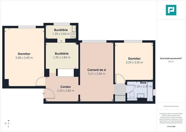 Apartament cu 3 camere în Alfa