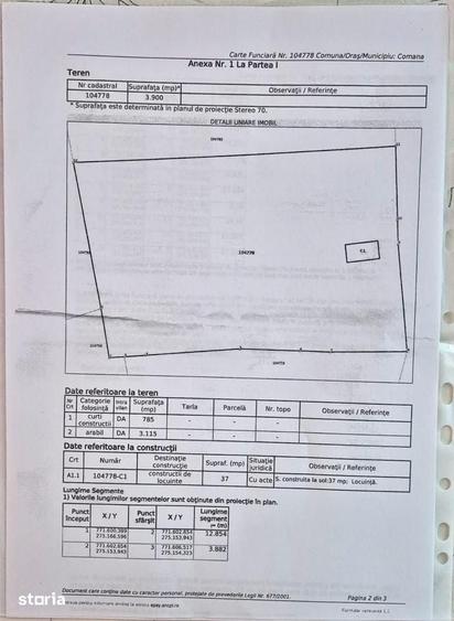Teren de 3882 mp, în Comana