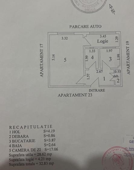 Garsonieră decomandată în Sud