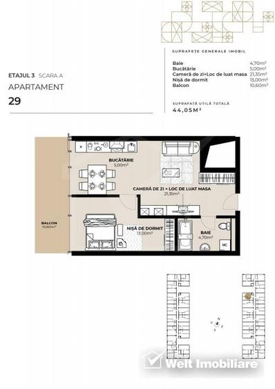 Apartament cu 2 camere semidecomandat în Dâmbul Rotund — fotografia 3