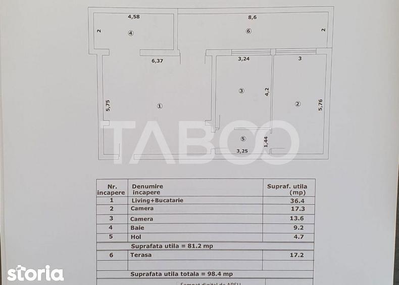 Apartament cu 3 camere decomandat în Central