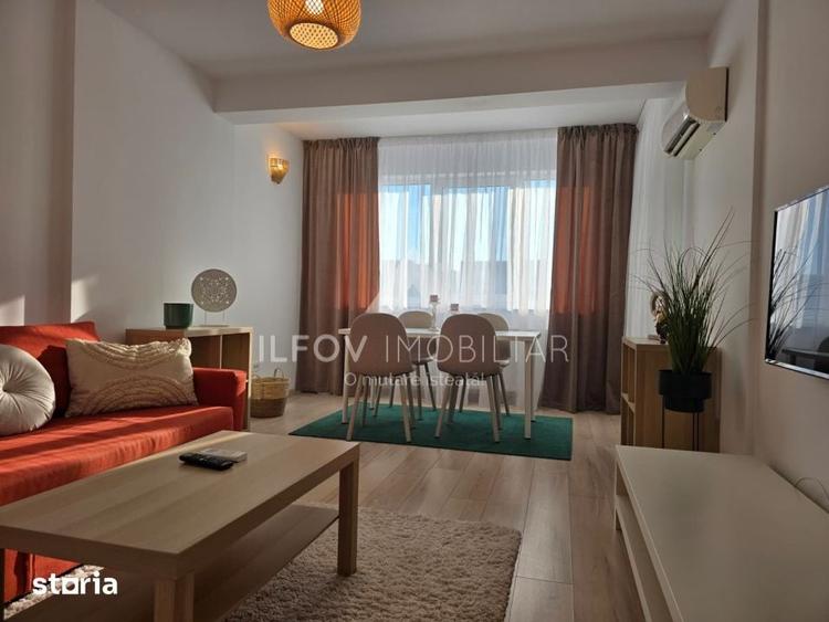Apartament sptios Otopeni, parcul Unirii, utilat si mobilat. bloc cu l - 4