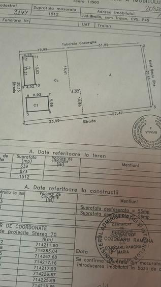 Teren de 1512 mp, în Traian