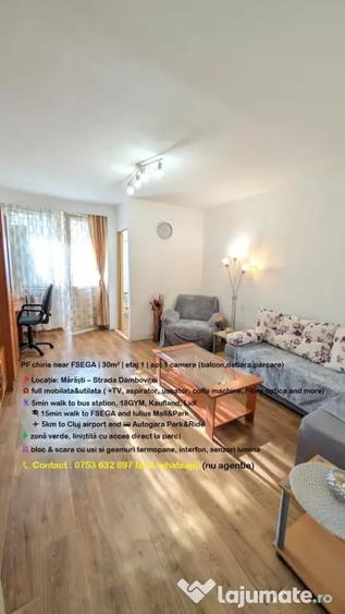 Apartament semidecomandat în Est