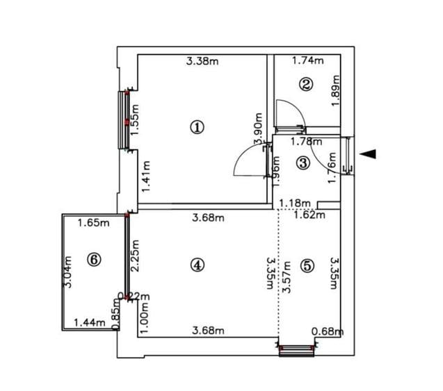 Apartament cu 2 camere în Tunari