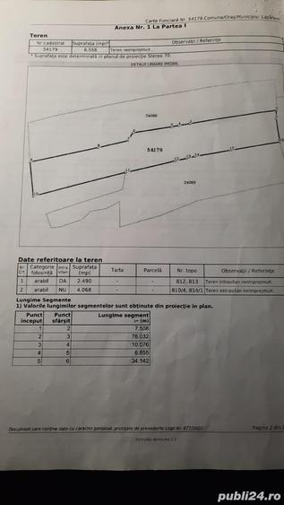 Teren de 6500 mp, în Calea Mare