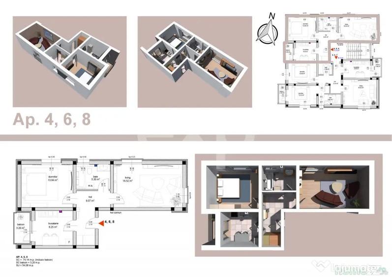 Apartament cu 2 camere decomandat în Trivale