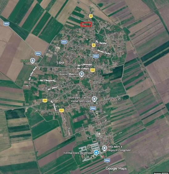 Teren de 2400 mp, în Lipia