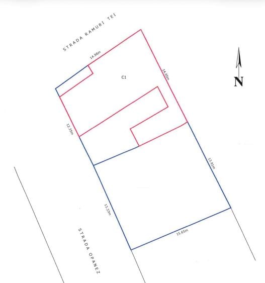 Teren Construcții intravilan de 412 mp, în Tei