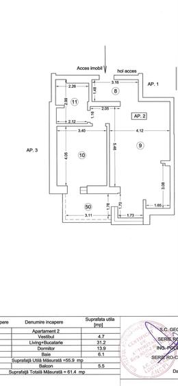 Apartament cu 2 camere decomandat în Central