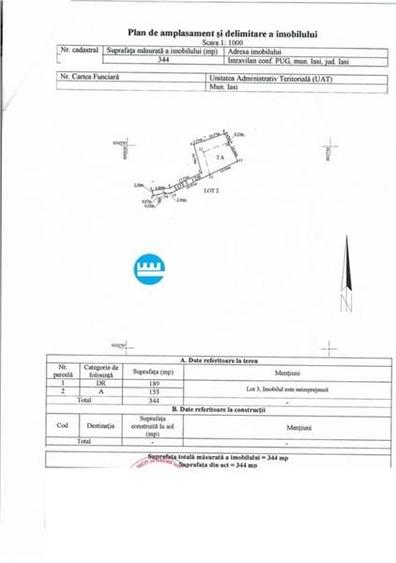Teren Construcții intravilan de 1218 mp, în Păcurari