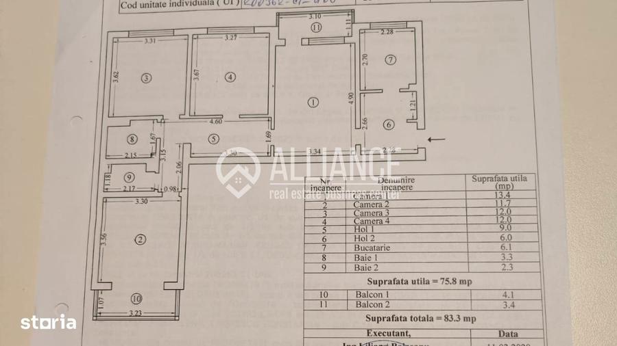 Tomis 3- City Mall ( COD 06) apartament 4 camere 88mp - 1