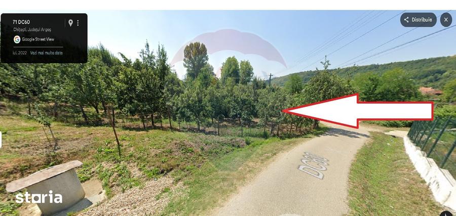 Teren de 1736 mp, în Bogați