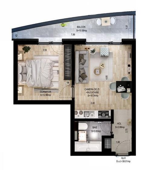 De vanzare Apartament cu 2 camere in complex Avanera - 2