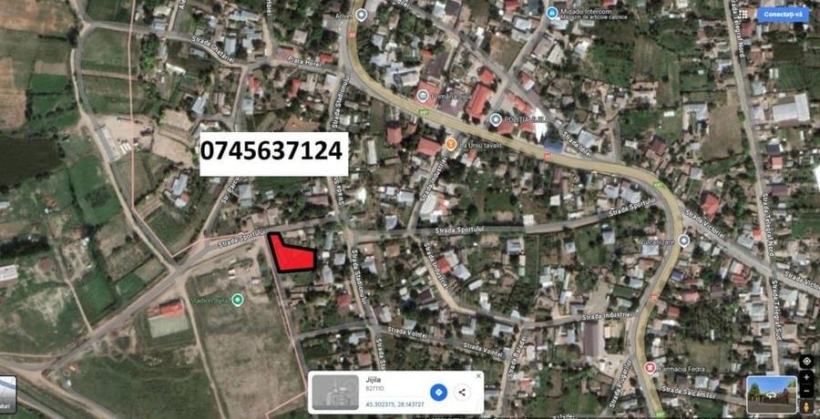 Teren de 1300 mp, în Jijila