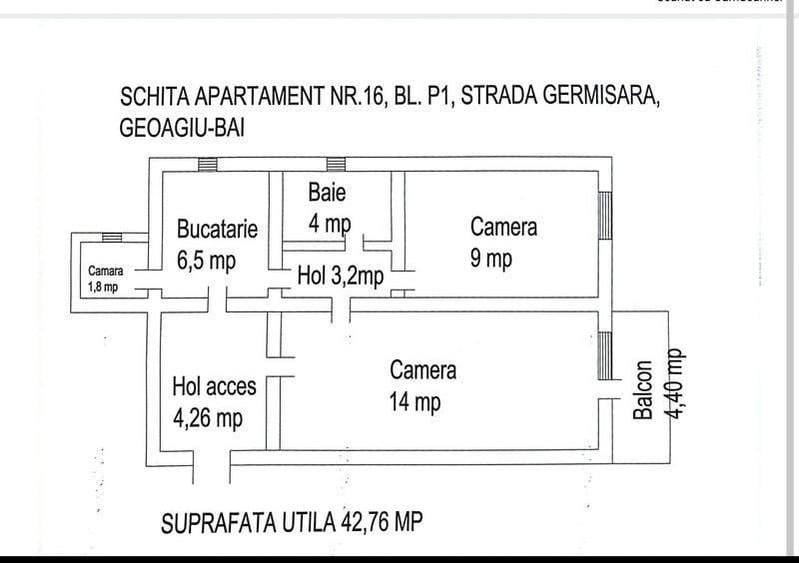 Apartament cu 2 camere în Central