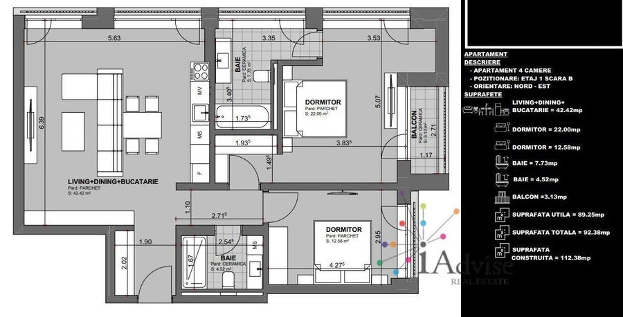 Apartament cu 3 camere decomandat în Centrul Istoric