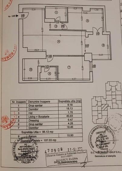 Apartament cu 3 camere în Barbu Văcărescu