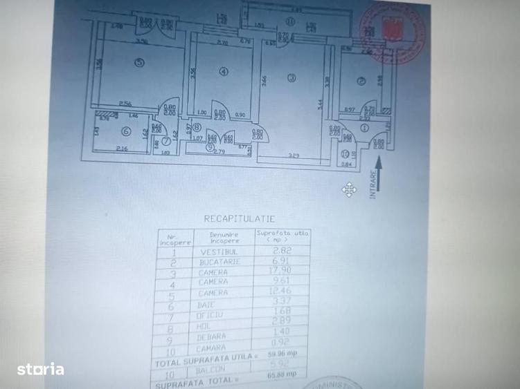 Apartament cu 3 camere decomandat în Liviu Rebreanu