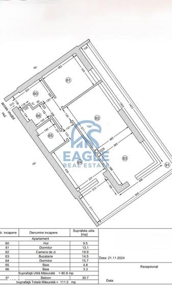 Apartament cu 3 camere decomandat în Sud