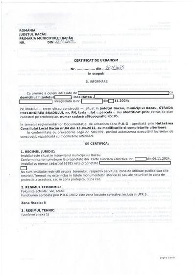 Teren de 3333 mp, în Mioriței