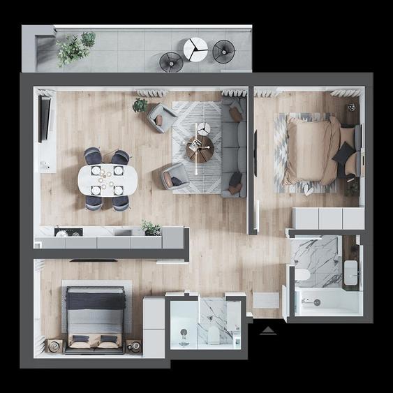 Apartament cu 3 camere de inchiriat in Oradea, bloc nou, Prima Green Nufarul - 5