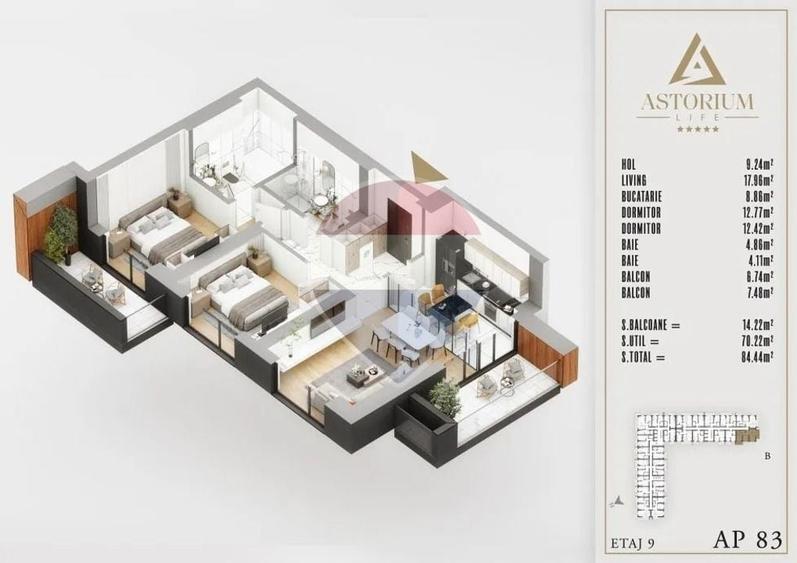 Apartament cu 3 camere decomandat în Theodor Pallady