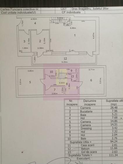 Apartament cu 3 camere semidecomandat în Bragadiru