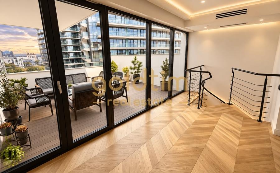 Apartament cu 5 camere semidecomandat, mobilat în Herăstrău