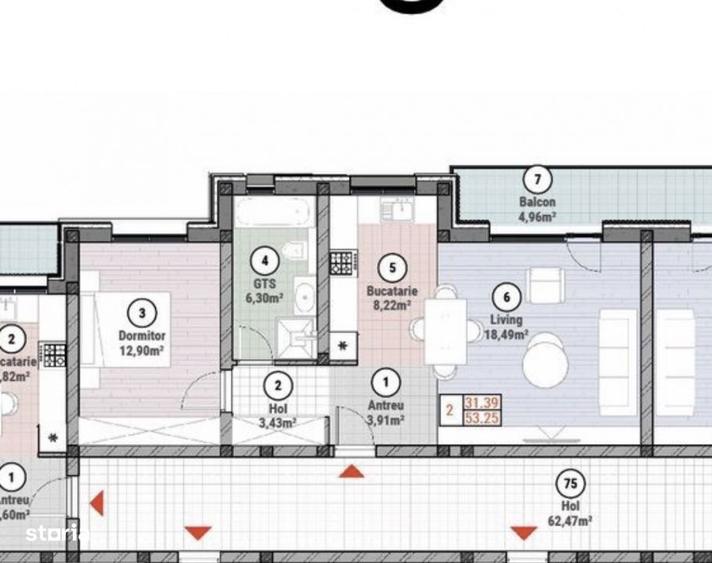 Apartament cu 2 camere decomandat în Moșnița Nouă