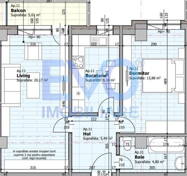 Apartament cu 2 camere decomandat în Galata