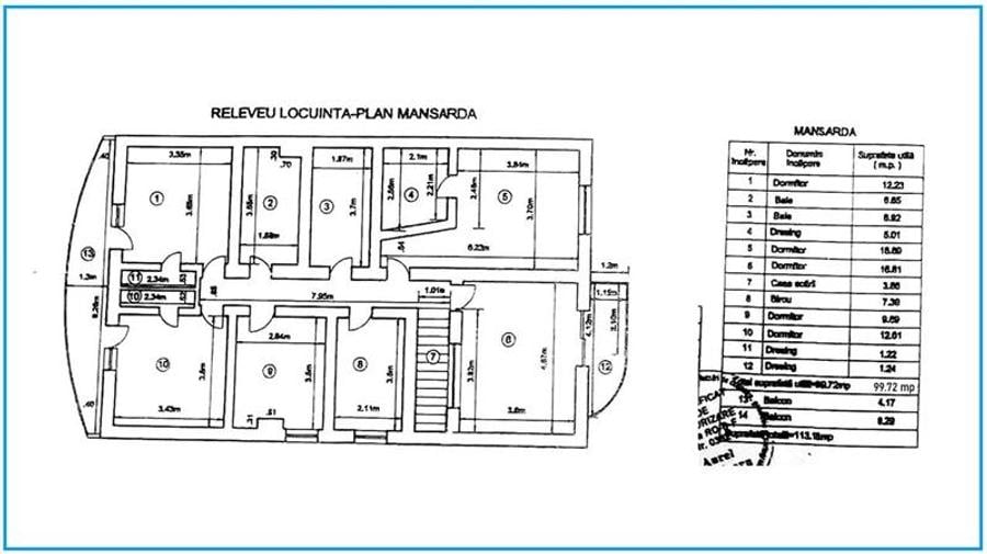 Duplex cu 7 camere cu Canalizare în 1 Mai