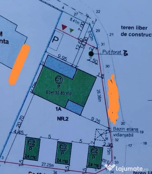 Teren de 874 mp, în Central