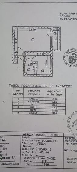 Garsonieră decomandată, mobilată în Berceni