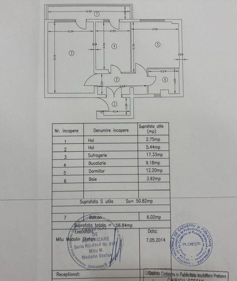 Apartament cu 2 camere decomandat în Central