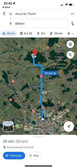 Teren de 1000 mp, în Bălteni