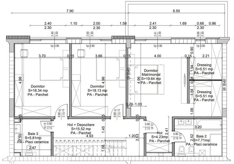 Penthouse cu 4 camere în Central