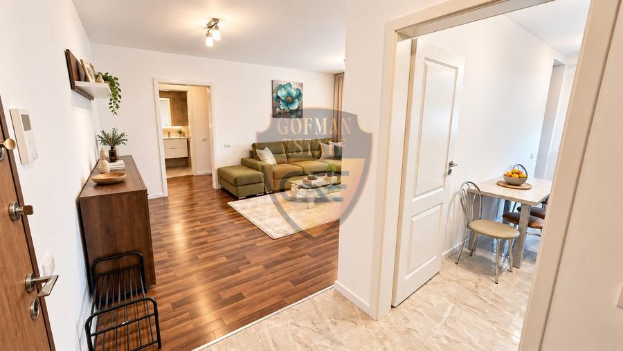 Apartament cu 2 camere semidecomandat, mobilat în Faleza Nord