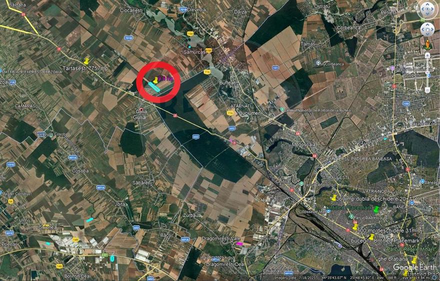 Teren Construcții intravilan de 99000 mp, în Gulia