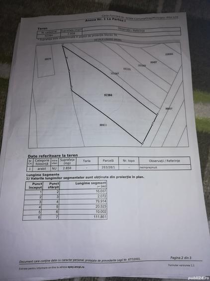 Teren de 2858 mp, în Central