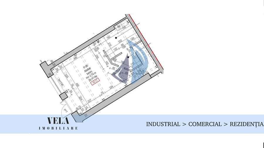 Spațiu comercial, de 40 mp, în Semicentral