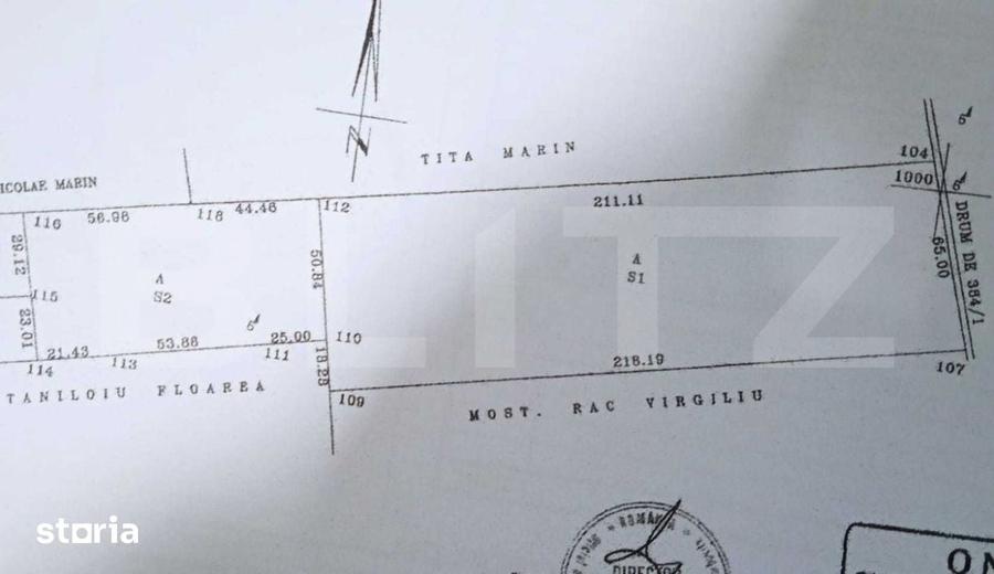 Teren de 19650 mp, în Central