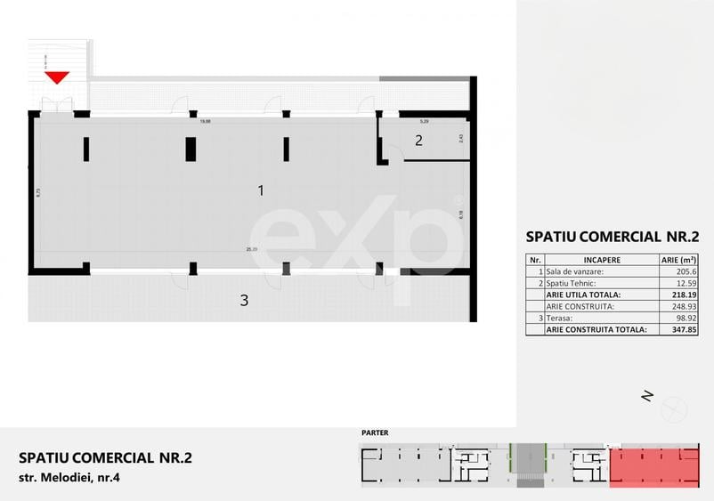 Spațiu comercial, de 218.19000244141 mp, în Zorilor